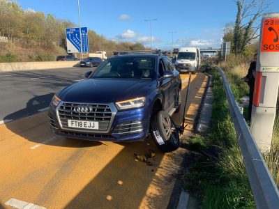 Mobile tyre change on the M4