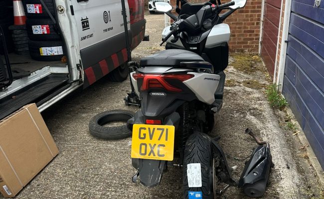 Mobile motorbike tyre